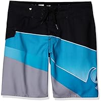 Quiksilver Slash Fade Logo 16" Pantalones Cortos, Niños, Gris (Medium Grey Heather), L