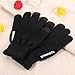 Price comparison product image Touch Screen Gloves for Kids, HAWEEL Warm Soft Brushed Interior for Comfort Warmth Texting Gloves for Smartphones & Touchscreen Devices(Black)