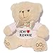 Produktbild Personalisierter Weiß Bär Plüschtier mit T-shirt mit Aufschrift Ich liebe Rennie (Vorname/Zuname/Spitzname)