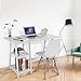 Produktbild GOTOTOP Tisch Computer Schreibtisch des Computer Tisch Studie Schreibtisch, Tisch, Konsole Tisch für Computer Schreibtisch Büro Kaffee Tee Couchtisch, mit DREI Etagen Regal Bianco