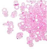 100 Rosa Mini Dekoschnuller – 2 cm – Schnuller für die Babyparty oder als Anhänger – Babyschnuller aus Acryl – Kleenes Traumhandel® - 2