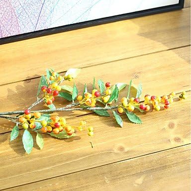 27inch Large Size 2 Branch Silk Styrofoam Polyester Plants Tabletop Flower Artificial Flowers , orange
