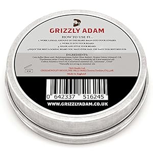 GRIZZLY ADAM Beard Balm for Men - 100% Natural Leave in Conditioner with Natural Oils for Best Moustache Grooming and… - Image 3