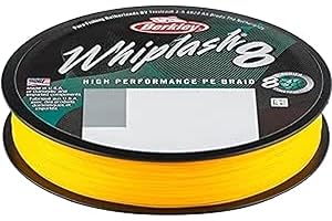 Berkley Whiplash 8 Braided Fishing Line - 100% Dyneema 8 Strand Braid for Saltwater and Freshwater Fishing