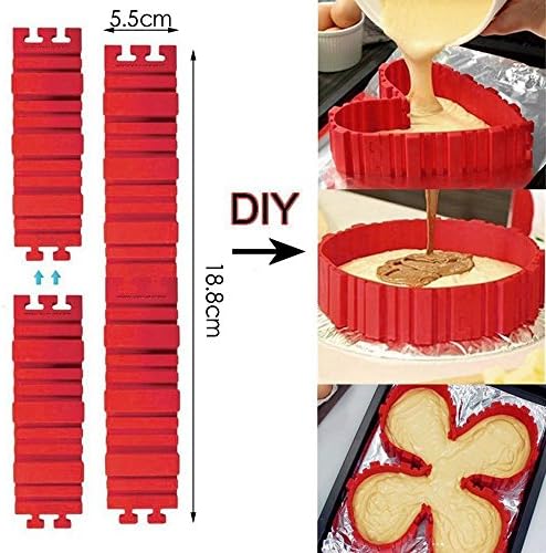 Nonstick 4PCS Silicone Cake Mold Cake Pan Magic Bake Snake DIY Baking Mould Tools - Design Your Cakes Any Shape