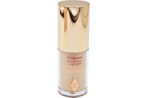 Charlotte Tilbury Mini Hollywood Flawless Filter, Travel Size, 2 Fair - Customizable Face Liquid Makeup Booster, Tinted Primer, Foundation, Highlighter, Moisturizer