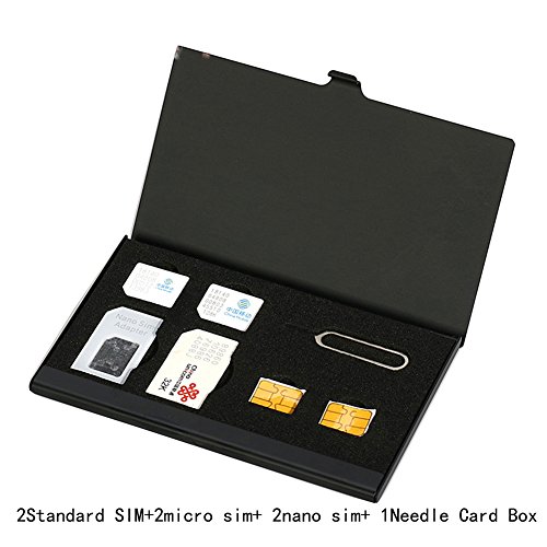 Pctc 7 Slots Aluminum Box Storage Case For Micro Sim Sim Card Needle Apple Iphone X 8 8 Plus 7 7 Plus 6 5 4 Tray Pin Sim Card Tools Accessories