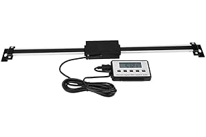 ESTINK Kit de mesure avec lecture numérique, règle de mesure linéaire à distance LCD pour tours, capteurs de déplacement, 0-300 mm