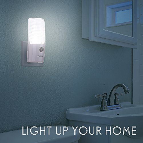 AVANTEK LED Nachtlichter mit Sensor, Stromsparendes Steckdosenlicht für Kinderzimmer, Fluren und Treppen, Kaltweiß, [2er-Set] - 6
