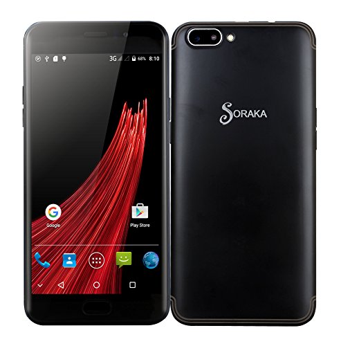 SORAKA Smartphone débloqué MTK6580A 5,5 pouces ROM 16 Go + RAM 1 Go Carte mémoire 64G Android 5.1 Appareil pho