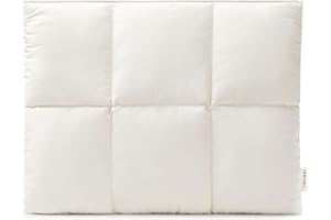 Comfyable Puffy pokrowiec na laptopa 33.0 cm, 35.6 cm, pikowany puchowy pokrowiec na laptopa, poszewka na poduszkę, kompatybilna z MacBook Air M4 2025 M3 M2 M1, MacBook Pro M4 Pro/Max, Rice