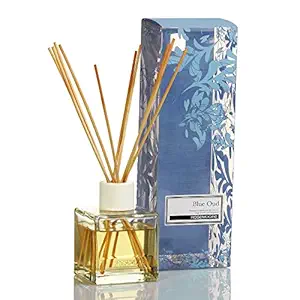 Rosemoore Blue Oud Scented Reed Diffuser for Living Room, Washroom, Bedroom, Office - 200 ML with 10 Reed Sticks