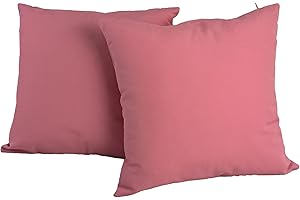 DiseLio 2 Fundas de Cojín Algodón 35 x 35 cm Color Rosa, Hecho en España. Cojines Decorativos Color Liso para decoración de la casa (L-C-35x35 Rosa Chi)