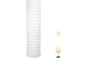 Ksvaye Paralume di carta verticale lampada da terra paralume lampada da terra antipolvere paralume in carta di riso, per camera da letto, soggiorno, hotel, decorazione per la casa (94 x 22 cm, bianco)