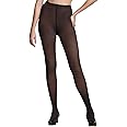 NEXT2SKIN Women Fake Translucent Dual-Tone Pantyhose Stockings(Black, One Size)