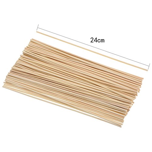 Satinior 100 Stück Rattanstäbchen Reed Diffusor Stöcke Holz Rattan Reed Sticks ätherisches Öl Aroma Diffusor Stöcke - 3