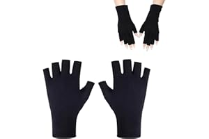 GHEART Gel Maniküre Handschuhe, UV Shield Handschuhe, Anti UV Handschuh Nägel, Nagel Handschuhe Schützen Hand vor LED Lampen Salon Beauty Zubehör für Gel Polieren Nagel Kunst Trocknen, 1 Paar
