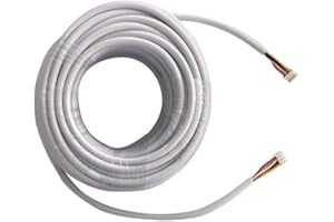 TMEZON Cavo per videocitofono 4 fili 15M, Cavo prolunga Cavi prolunga Colore AWG24 / 0.3mm² per citofono/videocitofono Porta del sistema, Monitor e campanello, videocitofono