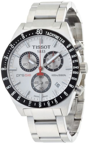Tissot T0444172103100 - Reloj analógico de caballero de cuarzo con correa de acero inoxidable plateada