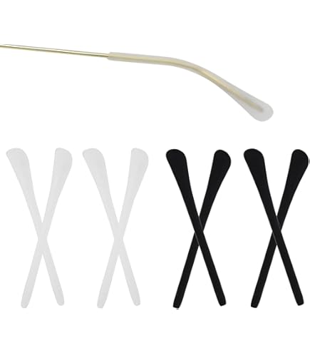 5 Paia Punte Per Occhiali In Silicone | Ganci Auricolari Antiscivolo 70mm | Compatibili Air Spirit - Foto 3