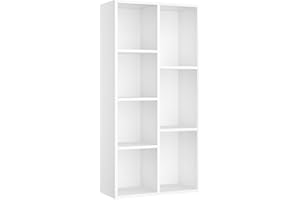 ‎VASAGLE VASAGLE Bücherschrank, Bücherregal, mit 7 Fächern, Büroregal, Würfelregal, Standregal, für Wohnzimmer, Schlafzimmer, Büro, Kinderzimmer, weiß LBC27WT