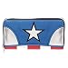 Produktbild Offizielle Womens Marvel Captain America Zip um Clutch Geldbörse Portemonnaie - Damen