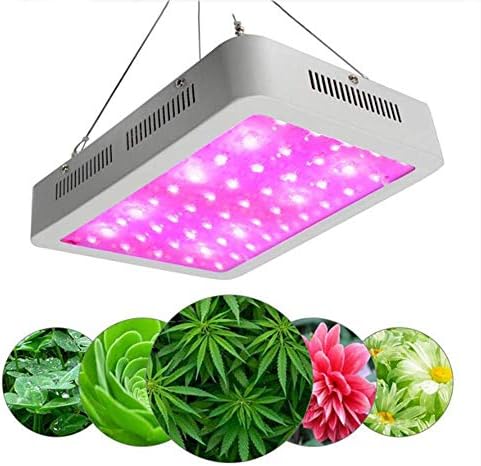 MISJIA Grow Lamp Plant Grow Lights 600W LED Grow Lighting Full Spectrum with Rope Hanger Daisy Chain for Indoor Greenhouse Hydroponic Plants Growing (310X215x60mm)