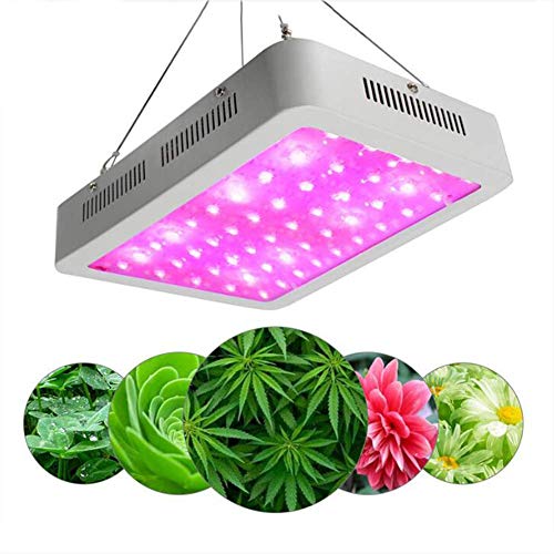 MISJIA Grow Lamp Plant Grow Lights 600W LED Grow Lighting Full Spectrum with Rope Hanger Daisy Chain for Indoor Greenhouse Hydroponic Plants Growing (310X215x60mm)