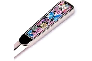 ANTIQUE ALIVE Mother of Pearl Blue Butterfly Design Metal Steel Office Mini Hand Envelope Gift Letter Opener
