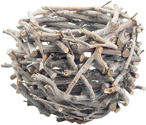 Plant bowl round grey Branches with Insert Diameter 18 cm x 14 cm planter Wicker Flower Pot Plant Pot Flower Basket Rustic Home Decoration Garden Decoration