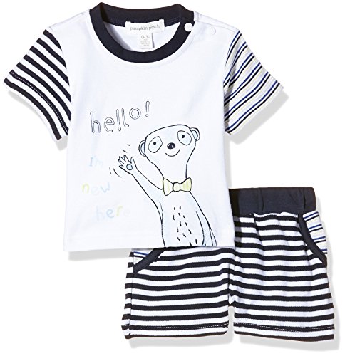 Pumpkin Patch Unisex Baby Meerkat Knit Set Plain Clothing Set, White (Clean White), 0-3 Months (Manufacturer Size:0-3M)