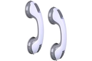 LTLSZRN 2 Pezzi Maniglia Ventosa,Maniglie di ausilio per il bagno,Maniglia Doccia Anziani Ventosa,Corrimano ad Assorbimento del Vuoto Forte, Doccia Anziani Maniglia con Ventosa