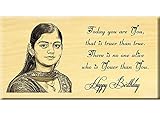 Happy Birthday Unique Best Personalized Gift on Maple Wood(7x4inches)