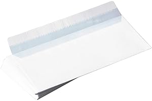 PRODBUY [Pack of 100] White DL Envelopes 80gsm 220mm x 110mm Self Seal Office Letter Pack