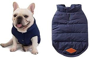 Meioro dans Manteaux d'hiver pour Chiens Vetement Chien Veste Chaud Hiver Doublé Manteau Bouledogue Français Carlin Chien Vêtements Gilet