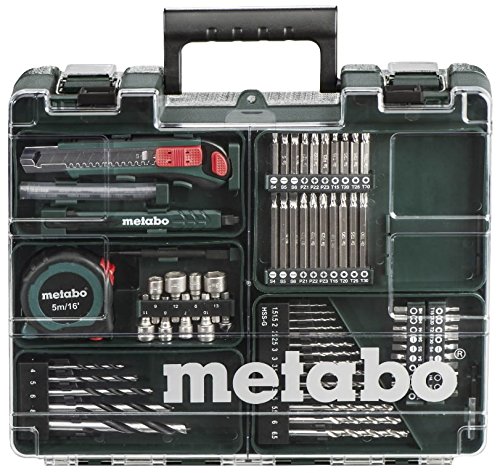 Metabo Akkuschrauber BS 14.4 mit Zubehör-Set, Akkubohrer mit integriertem Arbeitslicht und 2 Li-Ion Langzeit Akkus (14,4V, 2Ah), Zubehör-Set vorhanden - 2