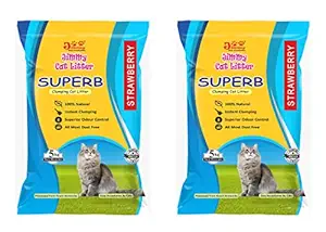 JiMMy Pet Products Jimmy Cat Litter Superb Clumping Strawberry Fragrance 10 Kg