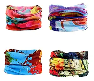SNDIA Unisex Bandana Face Mask Protection for Bikers (4-PACK)