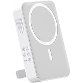 Juo 10000mAh MagSafe Powerbank Stand with PD20W Portable Wireless Fast Charger White