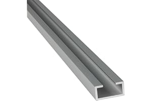 LANGLITZ METALLE Alu C-Profil ELOXIERT Aluminium Alu Profil für M6,M8,M10,M12 Schraube/Mutter 11x17x4,5x2 mm (M8 Schraube) x 2.000+-4 mm