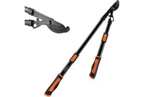 S. KUNDE & SOHN GERMANY S.Kunde & Sohn Germany – GS220 Teleskop Astschere Bypass mit Kraftübersetzung – geschmiedet rostfrei Schneidekopf Ø40mm – ovale Teleskoparme 680–930mm