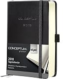 Sigel C1811 Tageskalender 2018, ca. A6, schwarz, Hardcover CONCEPTUM - auch in A5