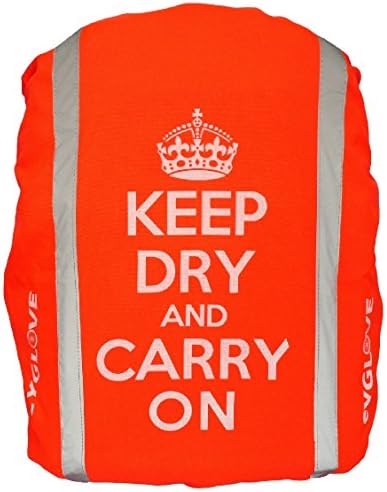 CYGLOVE Hi-Viz Reflective Hump Backpack Cover Cycling Water Resistant Yellow-Red (Orange - Keep Dry and Carry On)