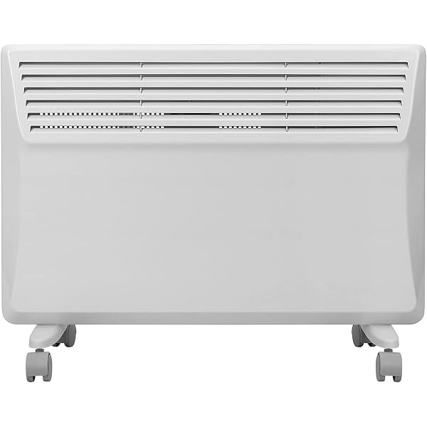 Devola DVNDM20 2000W Eco Electric Panel Heater with Adjustable Thermostat |  Energy Efficient Technology, Lot 20 | Slimline Wall Mounted u0026 Free Standing  Plug in Low Energy Heaters with Timer | White :
