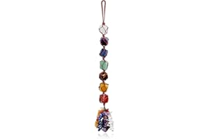 XIANNVXI 7 Chakra Crystals Hanging Healing Crystal Gifts Chakra Gifts Tumbled Crystals Gemstones Car Hanging Accessories Reiki Bohemian Witchy Gifts for Women