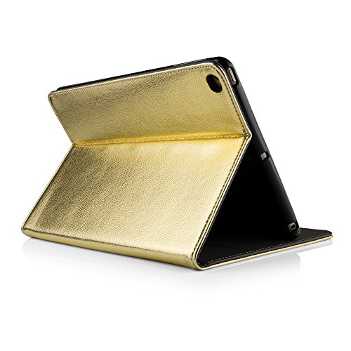 iPad Mini 4 Hülle – Deenor [Customize und Hand Stickerei][Cool Mode Design] Luxus PU Leder Flip Stand Tasche Abdeckung Mit Magnetisch Auto aufwachen / Schlaf Funktion Tasche Schutzhülle Hülle für Apple iPad Mini 4 Generation. (Gold Monster) - 4