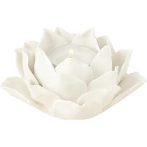 Portacandele In Cristallo A Forma Di Fiore Di Loto, Trasparente, In Vetro, 3 Altezze Per Candele Tealight