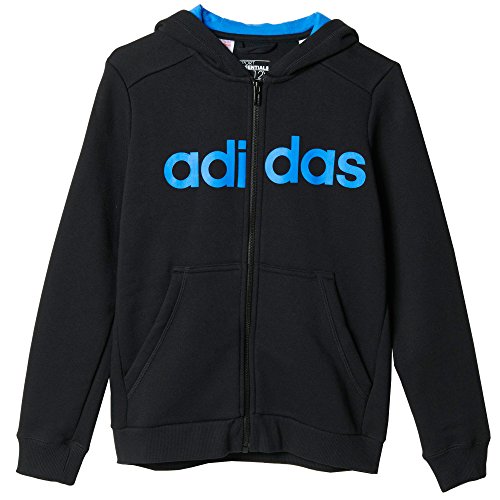 adidas - Hoodies & Track Tops - Essentials Linear Brushed Hoodie - Black - 13-14Y