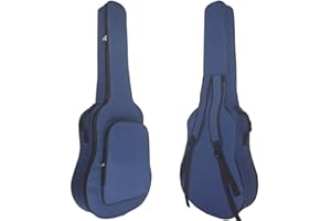 Bprtcra 40 41 Zoll Akustikgitarrentasche, Wasserdichte Gitarrentasche 6Mm Polsterung mit Rückenbügelschlaufe Große Tasche Schulter Verdickte Gitarrentasche (Type D)