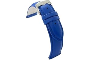 Diloy Bracelet de montre en cuir de vachette lisse 8mm 10mm 12mm 14mm 16mm 18mm 20mm 22mm 24mm Ref 302